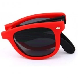 Cat Eye Classic Folding Cat Eye Sunglasses Fashion Women Men Driving Unisex Sun glasses - Red/Red - CJ1986UO942 $11.91