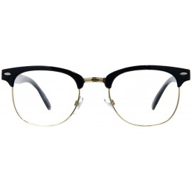 Rimless Men Women Glasses Half Frame Horned Rim Retro Classic Style - Gold - C5185H5HHT3 $9.76