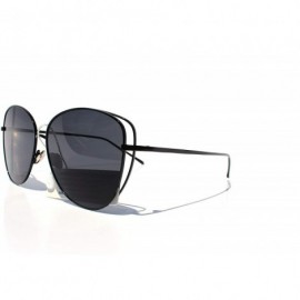 Oversized SIMPLE Oversized Cat Eye Style Fashion Sunglasses for Women - Black - CC18ZCO2MWU $14.29