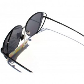 Oversized SIMPLE Oversized Cat Eye Style Fashion Sunglasses for Women - Black - CC18ZCO2MWU $14.29