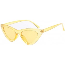 Cat Eye Women Retro Sun Glass Female Small Sun Glasses Cat Eye Sunglasses - Blue - CY18U34W49G $12.61