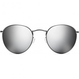 Round Icon - Round Women's & Men's Sunglasses - 50 mm - Silver / Silver - CW18DK3TDXS $36.76