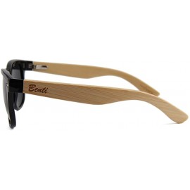 Wayfarer 100% Bamboo Wayfarer Polarized UV Protected Unisex Sunglasses Sand Bamboo Collection - Classics - CX185UXEOYQ $32.36