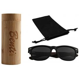 Wayfarer 100% Bamboo Wayfarer Polarized UV Protected Unisex Sunglasses Sand Bamboo Collection - Classics - CX185UXEOYQ $32.36