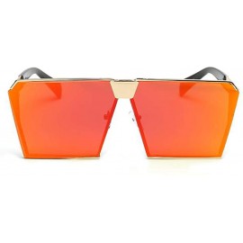 Square Women Vintage Sunglasses Large Frame Square Sunglasses HD Outdoor Eyewear With Case UV400 Protection - CZ18X7N4S79 $23.69