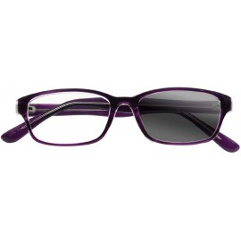 Rectangular Womens Photochromic Progressive Multifocal Reading Glass Multiple Focus Eyewear UV400 Sun Readers - Purple - CB19...