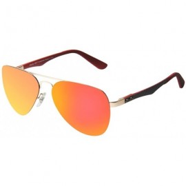 Aviator Women Men Polarized Designer Sunglasses - Titanium Frame Aviator Classic Fashion - Red - CD17Y0GSY8L $27.22