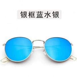 Aviator Lady Tinted Color Lens Big Round Sunglasses Men Women Retro Metal Frame Eye Vintage Tiny Female Sun Glasses - 14 - C9...