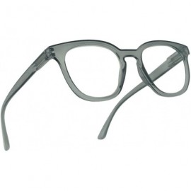 Oval Semi Oversized Reading Readers Strength - Acrylic Grey - C1196MUZ7LL $13.06