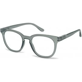 Oval Semi Oversized Reading Readers Strength - Acrylic Grey - C1196MUZ7LL $13.06