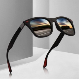 Rimless Polarized Sunglasses Men Women Driving Square Style Sun Male Goggle - C2matte Black - CI194O9UYQU $27.45