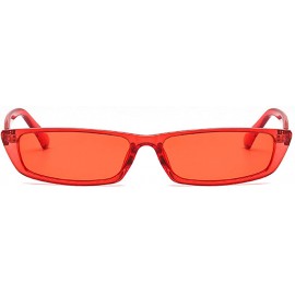 Rectangular Polarized Sunglasses Rectangle Protection Activities - Red - C518TOI93D5 $12.91