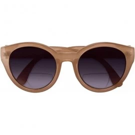 Round Womens Round Cat Eye Bifocal Sunglasses - 2 Pair Included with Soft Carrying Cases - Soft Suede - CM196WRAZO9 $14.21