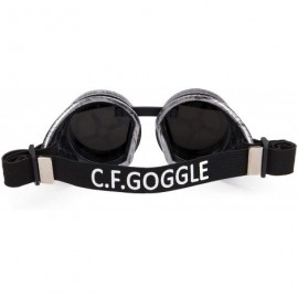 Goggle Vintage Steampunk Goggles Retro Spikes Glasses Rave Cosplay Halloween - Silver9 - CL18KK6GXMI $13.46