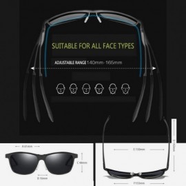 Sport Sports Polarized Sunglasses for Men - Mens Sports Glasses Metal Frame Driving sunglasses 2266 - Black/Gun - CG18XH2TMON...