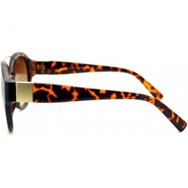 Oversized Womens Sunglasses Oversized Round Retro Hipster Fashion Shades - Tortoise - CH129TSQK8L $9.40