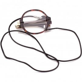 Semi-rimless Mens Womens Half Moon Foldable Reading Glasses with Portable Case - Tortoise Shell - CJ187IW02Z8 $19.15