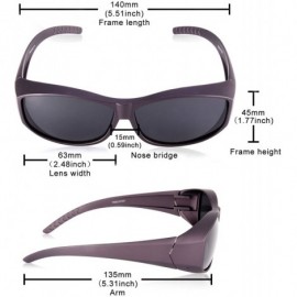 Shield Polarized Over Glasses Solar Shield Sunglasses with Colorful Frame for Woman - Maroon - C618E3EI0O6 $16.39