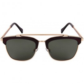 Semi-rimless Semi-Rimless Flat Aviator Sunnies w/Polarized Lens 541063-FLP - Matte Gold - CW182OMD256 $14.12