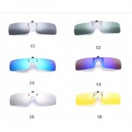 Rectangular Polarized Clip on Sunglasses Anti Glare for Prescription Eyeglasses Clip - Type 2 - CM18OYSMMHC $8.53