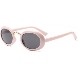 Oval Eyewear Oval Retro Vintage Sunglasses Clout Goggles Fashion Shades - C5 - CI1807D38NS $7.56