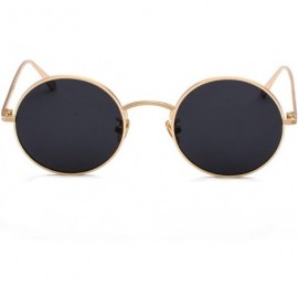 Round Sunglasses with Red Lenses Round Metal Frame Vintage Retro Glasses Unisex as in Photo Gold with Pink - CL194O0NKWS $27.57