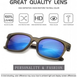 Square Trendy stylish sunglasses for men women UV protective polarized shied lens - Grey - C8188YACR5W $19.81