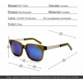 Square Trendy stylish sunglasses for men women UV protective polarized shied lens - Grey - C8188YACR5W $19.81