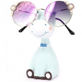 Oversized Fashion Round Pearl Decor Sunglasses UV Protection Metal Frame - Gold Frame Purple Lens - CT18UU524NI $15.80