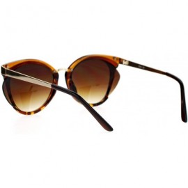 Cat Eye Avant Garde Womens Protruding Exposed Lens Cat Eye Sunglasses - Brown Tortoise - CC12DGGLZM3 $12.31