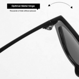 Rectangular Fashion Diamond Sunglasses Unisex-Shade Glasses Cat Eye Mirror Lens-Sturdy Frame - E - C31905YLLED $26.44