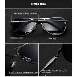 Oval Men Women Polarized Sunglasses Punk Alloy Frame Sun Glasses Driving Glasses Shades Male 70018 - Blue Blue - CT18X4IK6XS ...