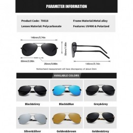 Oval Men Women Polarized Sunglasses Punk Alloy Frame Sun Glasses Driving Glasses Shades Male 70018 - Blue Blue - CT18X4IK6XS ...