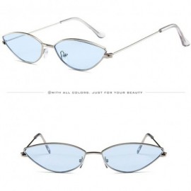 Rectangular Mens Womens Small Frame Cat Eye Oval Retro Vintage Sunglasses Eyeglasses - Multicolor H - C5190OG634G $9.26