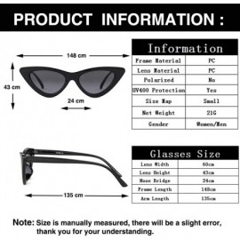 Goggle Cat Eye Sunglasses Vintage Mod Style Retro Kurt Cobain Sunglasses - Black&clear Blue - CF18ZUN9299 $11.77