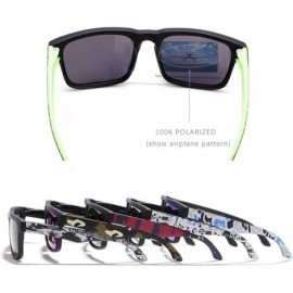 Oval Eye-Catching Function Polarized Sunglasses for Men Matte Black Frame Fit Skull Zipper Case C6 - CK194OOIZ4X $22.75