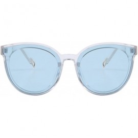 Round Round Sunglasses for Women Vintage Eyewear S8094 - Blue Lens - CH17YG2D4LT $11.65