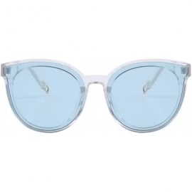 Round Round Sunglasses for Women Vintage Eyewear S8094 - Blue Lens - CH17YG2D4LT $11.65