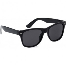 Wayfarer Oversized Sunglasses Super Lens Thick Rim Frame - Black - C812MAQMEH5 $7.57