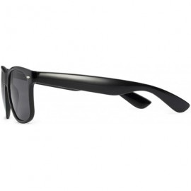 Wayfarer Oversized Sunglasses Super Lens Thick Rim Frame - Black - C812MAQMEH5 $7.57