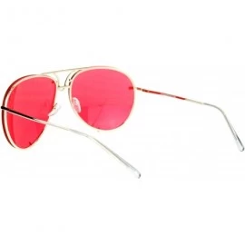 Rimless Retro Vintage Rimless Color Oceanic Lens Pilot Sunglasses - Red - CG12N5GDIO0 $10.64