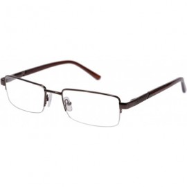 Rectangular Metal Frame Blue Light Blocking Reading Glasses 1.56 Lenses-6334 - CG17YICIR3C $28.46