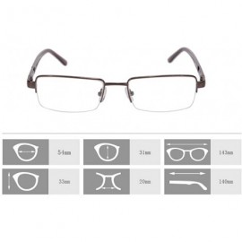 Rectangular Metal Frame Blue Light Blocking Reading Glasses 1.56 Lenses-6334 - CG17YICIR3C $28.46