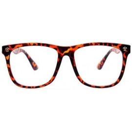 Rimless Women Vintage Optical Myopia Eyeglasses Men Plain Retro Eye Glasses Frame - Leopard - CY183OATANX $9.61