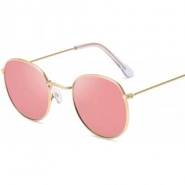 Square Classic Small Frame Round Sunglasses Women/Men Alloy Mirror Sun Glasses Vintage Modis Oculos - Gold Gold - CQ198508334...