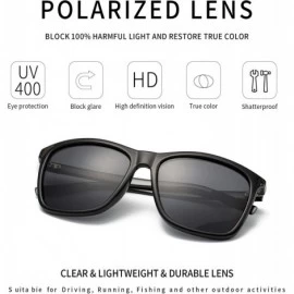 Square Unisex Polarized Sunglasses Classic Men Retro UV400 Brand Designer Square Al Mg Alloy Frame Sun glasses UV400 - CA1948...