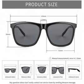 Square Unisex Polarized Sunglasses Classic Men Retro UV400 Brand Designer Square Al Mg Alloy Frame Sun glasses UV400 - CA1948...