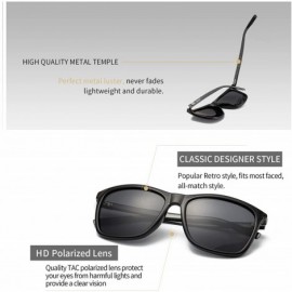 Square Unisex Polarized Sunglasses Classic Men Retro UV400 Brand Designer Square Al Mg Alloy Frame Sun glasses UV400 - CA1948...