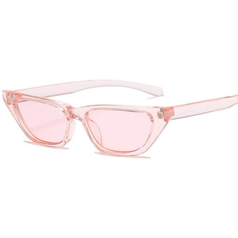 Cat Eye Fashion Cat Eye Sunglasses Women Brand Designer Luxury Retro Cateye Female Red - Pink - CE18Y6T4MOQ $12.10