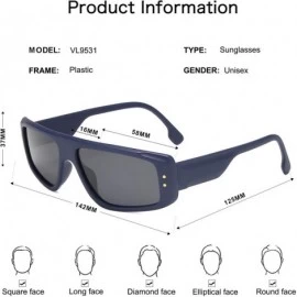 Sport Mens Sunglasses Polarized Sport Uv Protection Running Fishing Golf Driving - C3 Matte Blue Frame/Grey Lens - C9198DL6XE...